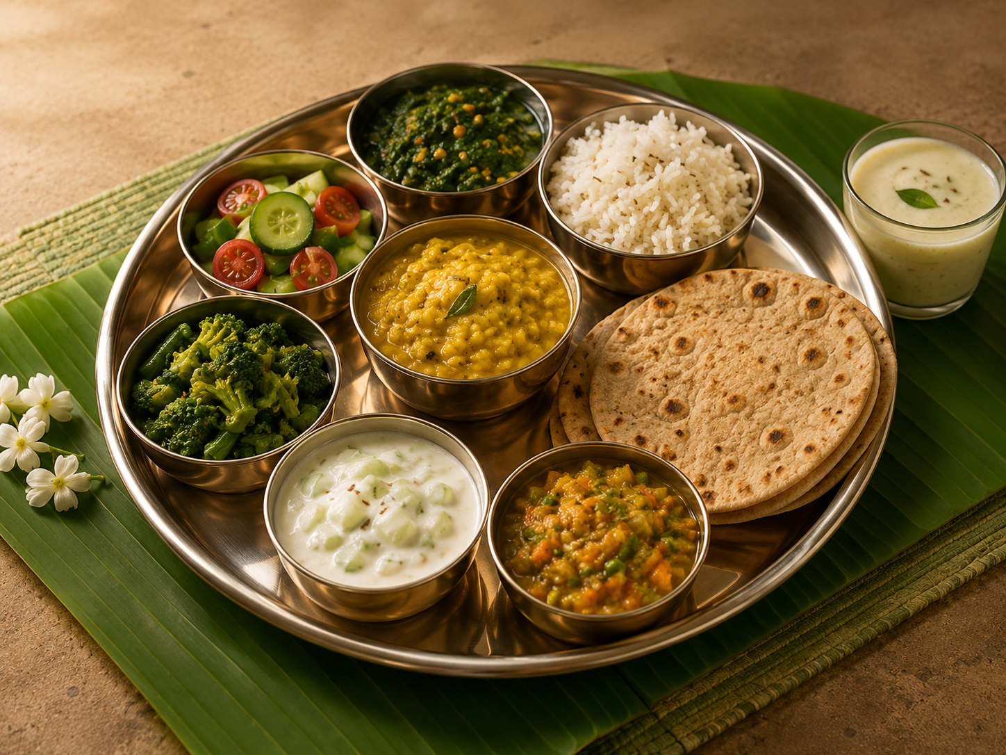Sattvic vegetarian meal